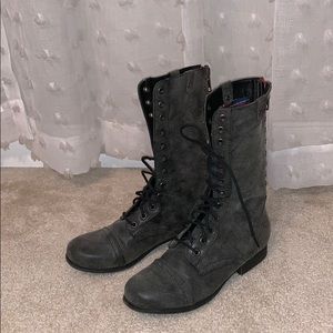 Gray Combat Boots!